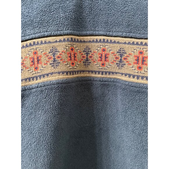 VTG Bugle Boy Classics Mens Aztec V-Neck Pullover fleece Sweater preppy 90s Warm - Picture 2 of 11